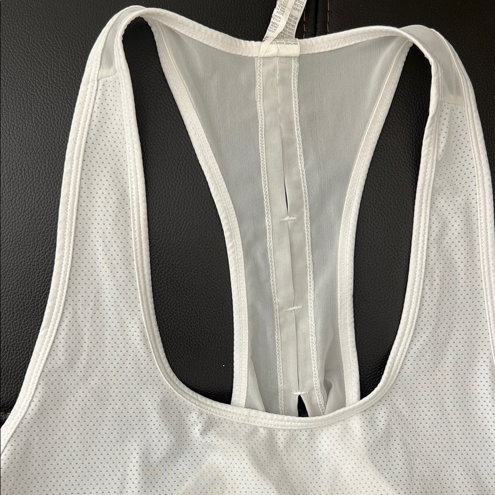 White Fabletics Racerback Tank Top - Picture 3 of 4